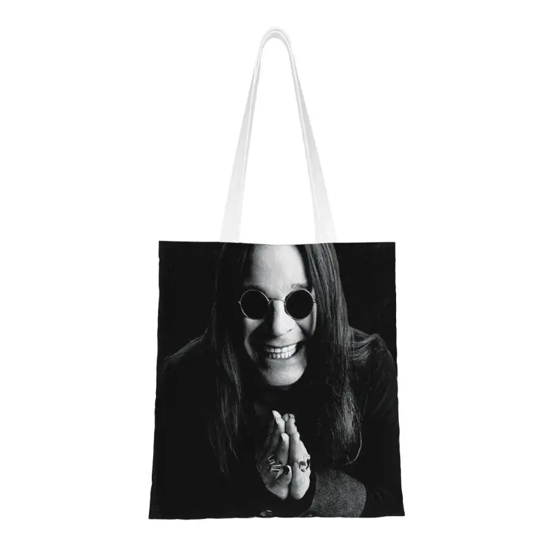 Ози Озбърн, вокалист на хеви-метъл-рок-музика, чанта за пазаруване в хранителни магазини, холщовые чанти на рамо, моющаяся чанта