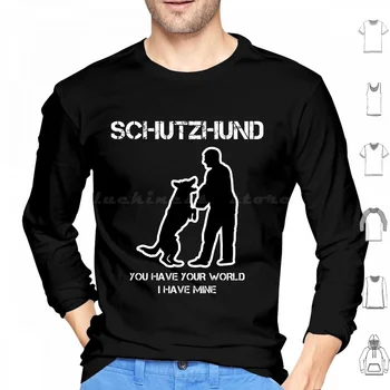 Качулки Schutzhund World с дълъг ръкав Gsd K9 за кучета Hund Немска овчарка Ipo, Schutzhund Working Sable Police Sport
