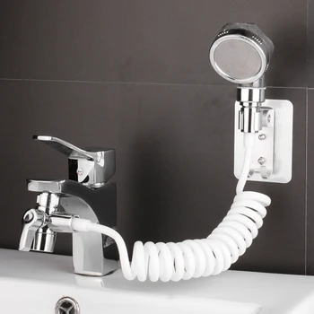 Домашен Смесител за мивка в банята, кран, удължител за чешма, Регулируема Комплект за къпане, търтей, стенен монтаж, Удобен за инсталиране