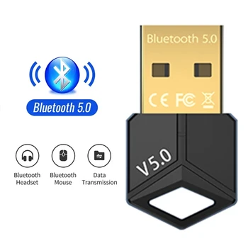 БТ 5.0 Mini Wireless USB Bluetooth Dongle Adapter 5.0 Музикален аудиоприемник Предавател за PC Високоговорители Слушалки мишка за лаптоп