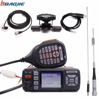Baojie BJ-318 Мини Автомобилна радиостанция с монтиране в автомобил 256CH 10 км 25 W двойна лента радиостанцията мобилна радио VHF Модернизация BJ-218