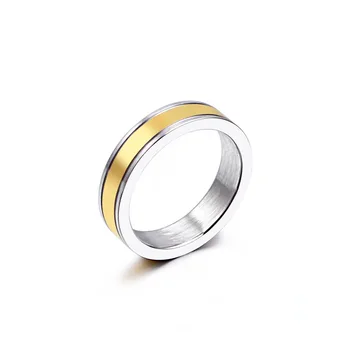 Мъжки пръстен от неръждаема стомана син цвят 5 мм, индивидуално пръстен tide за мъже и жени, бижута