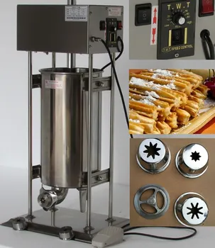 Търговски Електрическа машина за приготвяне на чуррос обем 25 л, Автоматична производител чорро, испанска машина за приготвяне на палачинки, машина за пълнене на колбаси