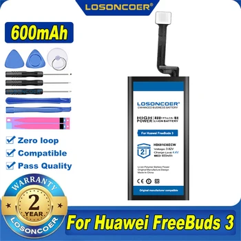 100% Оригинална батерия LOSONCOER NEW 600mAh HB681636ECW за батерии безжични слушалки Huawei FreeBuds 3