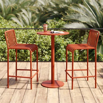 Трапезария стол в скандинавски стил на открито, луксозни и модерни високи градински трапезни столове, дизайнерски аксесоари за дома Relax Silla De Comedor