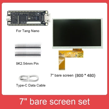 За Sipeed Tang Nano 9K Gaoyun FPGA Такса развитие + 7-инчов Екран + 2.54 мм Пинов конектор GW1NR-9 RISC-V RV Комплект