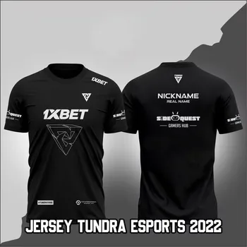 Тениска с потребителско име Tundra, дрехи за отборна игра LOL LCK, киберспортивный пуловер с къс ръкав и кръгло деколте