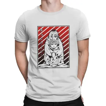 Мультяшная Резачка Man Power Denji Pochita, Класическа тениска Harajuku Homme, Мъжка тениска с кръгло деколте