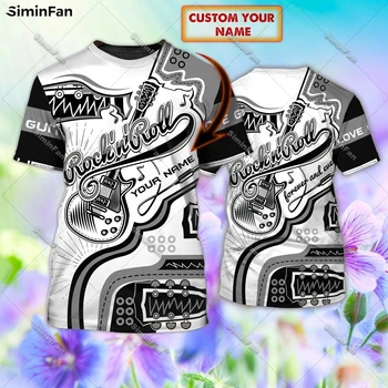 Мъжка тениска с потребителско име Guitar Любовник, мъжки тениски с 3D принтом, лятна тениска с кръгло деколте, дамски топ, унисекс, риза от млечен влакна-1