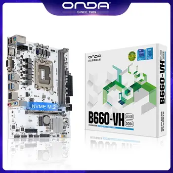 Дънна платка ONDA B660 VH Intel LGA1700 DDR4 Memory M-ATX Gaming PCIe 4.0 x16 USB 3.2 С подкрепата i5-12400F 12/13-ти процесора CPU