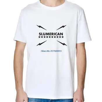 Лого водещ магазин Slumerican, Фризьорски салон, Стил на Живот, Музика, графики тениски, потници Оверсайз, тениска, Градинска облекло в стил Харадзюку, мъжки дрехи