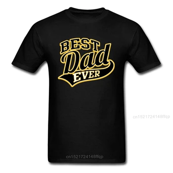 Най-добрите Тениски за татко, Мъжки Тениски по поръчка, Нова Черна Тениска с кръгло деколте, Официално Облекло, Блузи от памучен плат