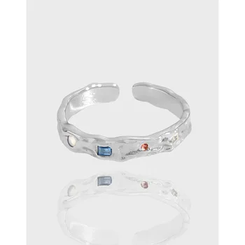 Оригинални пръстени от Сребро S925 с фианитами за жени, сватбени пръстени сребърни дамски реколта пръстени, фини бижута