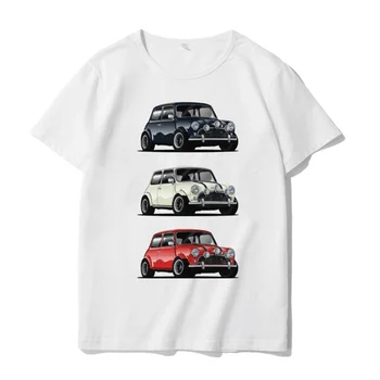 Италианско трио Mini Cooper, графични тениски, популярна автомобилна тениска, тениски в стил хип-хоп, риза в стил Харадзюку, лятна мъжки дрехи
