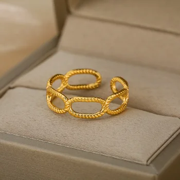 Геометрични кръгли пръстен в стил пънк за жени, откриващи аксесоари за Показалеца си, Естетични аксесоари за пръстени, Бижута, Подарък Bijoux Femme