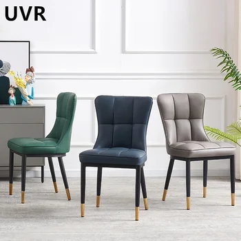 UVR Нови трапезни столове, 4 комплекта домашни меки столове с облегалка, от Дълго седене не се унищожава, Удобни столове за ресторант