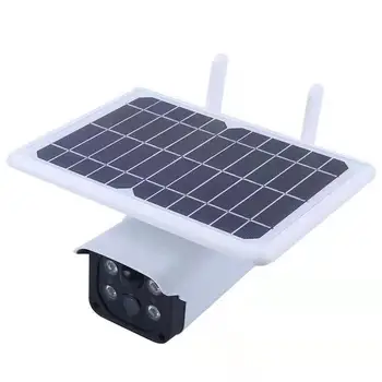 Безжичната IP камера за видеонаблюдение 4G, външна панел за слънчева енергия, камера за видео наблюдение със слот за сим карта