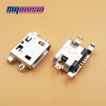 Smonisia Конектор Micro USB 5pin B тип с дупка За мобилен телефон Конектор Micro USB Конектор за зареждане