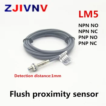 Индуктивен Сензор за близост Вълни M5 NPN/PNP NO/NC 3 Жици 100 мА Разстояние за Откриване на 1 мм за броя на продуктите, LM5-3001