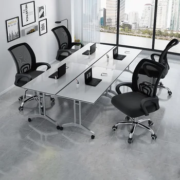 Удобен ергономичен офис стол с вкара опора за долната част на гърба, Компютърен стол, Въртящо се кресло, Регулируемо Работно стол за жени и мъже