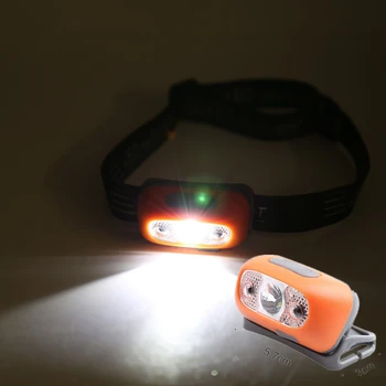 Мини led налобный фенер с USB батерията, датчик за движение на тялото, Фенерче, за Риболов и къмпинг, външни непромокаеми светлини за къмпинг