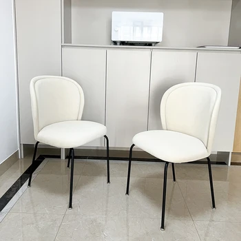 Трапезария стол в италиански Стил Лесен Луксозен модерен минималистичен домашен стол за почистване на нокти Стол Nordic Living Room Трапезария