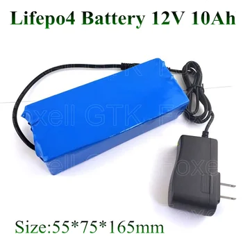 Lifepo4 12v 10Ah батерия 4s е 12.8 v 13v lifepo4 8ah BMS 15A за електрически инструменти за външна светкавица на фотоапарата Led лампа за слънчева батерия + 14,6 v Зарядно устройство