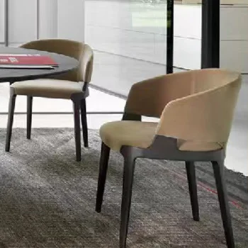 Дървени минималистичные трапезни столове, европейският подлакътник, Модерен Дизайн стол за възрастни, Ергономична облегалка, Мебели за кухня Meuble Salon