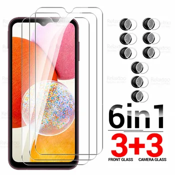 6в1 Помещение Закалено Стъкло За Samsung Galaxy A14 4G Защитно Стъкло Samung A14 A 14 14A A145F 2023 Защитно Фолио за Екрана