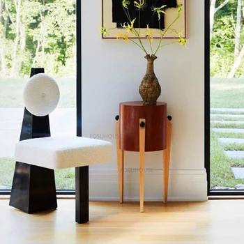 Модерни кашмир трапезни столове за мебели за дома, Ресторант трапезни столове с облегалка Творческа личност Столове за спални