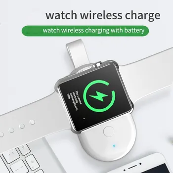 Mini-захранване за Apple Watch 1100 mah магнитни захранващи блокове за iWatch 7 SE 6 5 4 3 2 1 Безжичен бързо зарядно устройство, зарядно устройство