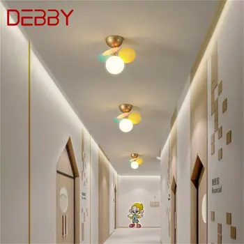 DEBBY Nordic Тавана лампа LED Macaroon Модерна лампа за коридора и Спалнята 110-220 Волта