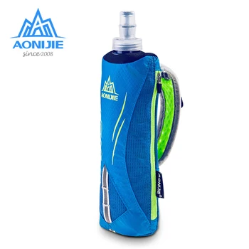 AONIJIE Marathon Ръчно гидратационный пакет, мек титуляр за чайника, спортна чанта за трекинг, за бягане, ръчна чанта + 500 мл, мек чайник