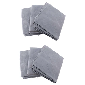 6 бр. чанта за съхранение на стеганого одеяла Чанта За Дрехи Нетъкан текстилен Кутия За Съхранение с Дръжка Сгъваема