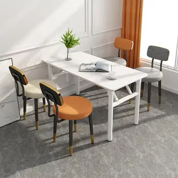 Модерни минималистичные кът, столове с метални крака, малки и уникални дизайнерски столове за дневна, спални, Мебели за дома Silla Nordica