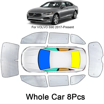 Автомобилни Слънчеви Очила С Защита От Uv Страничен Капак За Volvo S90 2017-2025 Прозорци Шторка Сенника На Предното Предното Стъкло Автоаксесоари
