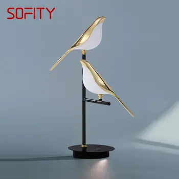 SOFITY Nordic Postmodern Настолна Лампа LED Креативен Дизайн Птица Декор За Дома на Масата Хола Спални осветителни Тела