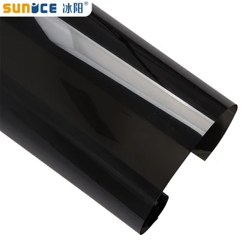 Sunice 15% VLT Черна автомобилна начало на самозалепващи прозорец тонировочная фолио за защита от слънцето auti-UV стъкло стикер автомобилни аксесоари, автомобилни фолиа 0,5х5 м