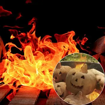 Тиквен подпори за Хелоуин с ефект на пламъка, тиква сигурен Призрачен декор за Хелоуин, Висока тиква подпори за огнените ями