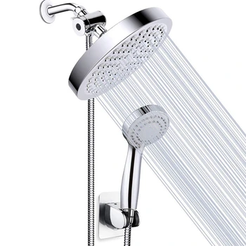 Дъждовна накрайник за душ с ръчен пистолет, дюза за душ с високо налягане, 3-режимная ръчна дюза за душ с маркуч и държач