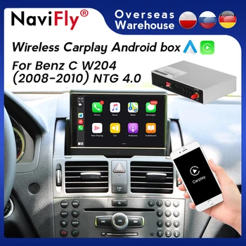 Безжична Apple Carplay Android Auto box за Mercedes benz C Class W204 2008-2010 NTG4.0 Видеоинтерфейс автоматичен модул за Android