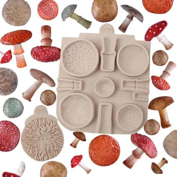 Силиконова форма за торта, гъбички, празни приказки, Шоколад, декоративна силиконова форма
