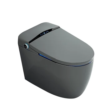 Интелигентен автоматичен тоалетната, Без ограничения на налягането на водата, Личен домакински тоалетна с миг пяна Voice Gray