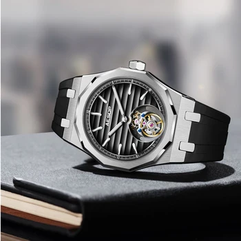 AESOP 100% Оригинални мъжки часовници с турбийоном, луминисцентно сапфирен кристал, метална стоманена каишка, ръчни часовници с механично ръчно от