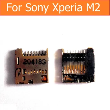 Оригиналната Тава за карти с памет TF За Sony xperia M2 Aqua S50H S50T D2303 D2305 D2306 Слот за карти с памет SD за устройство За четене на SD карта Sony M2