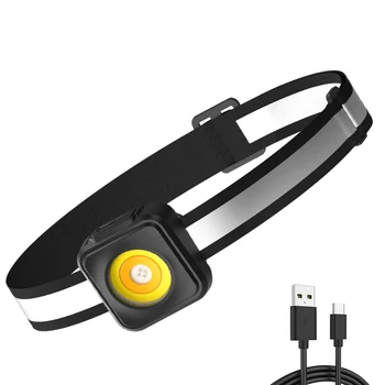 USB Акумулаторна светлината на прожекторите, Преносим водоустойчив светлината на прожекторите, Вграден акумулаторен фенер, Преносим работен фенер, главоболие фенер за риболов и къмпинг