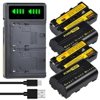 2800 ма NP-F570 NP-F550 Батерия и Зарядно устройство за Yongnuo Viltrox YN300 III YN-300 III Led видеосветильник NP-F770 NP-F750 NP-F960