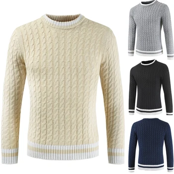 2023 Нов мъжки вязаный пуловер в ретро стил корейската улична мода, дизайнерски марка за луксозни Коледни подаръци, модни дрехи за мъже