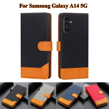Кожен флип калъф за Samsung Galaxy A14 5G, една чанта-портфейл за Samsung Galaxy A14 2022 калъф за Galaxy A14 4G, калъфи за телефони