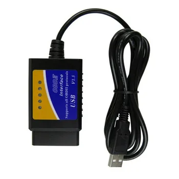 ELM327 OBD2 Авто Скенер USB Интерфейс OBDII Диагностичен Инструмент Четец на Код функция за Автоматично Инструмент за Сканиране на Автомобила Кабел V1.5 За автомобилна скенер Ford